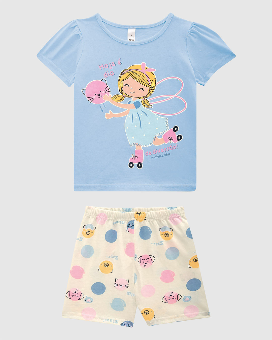 Pijama Infantil Menina Hoje É Dia De Diversão! Em Algodão Malwee Kids - Imagem 8