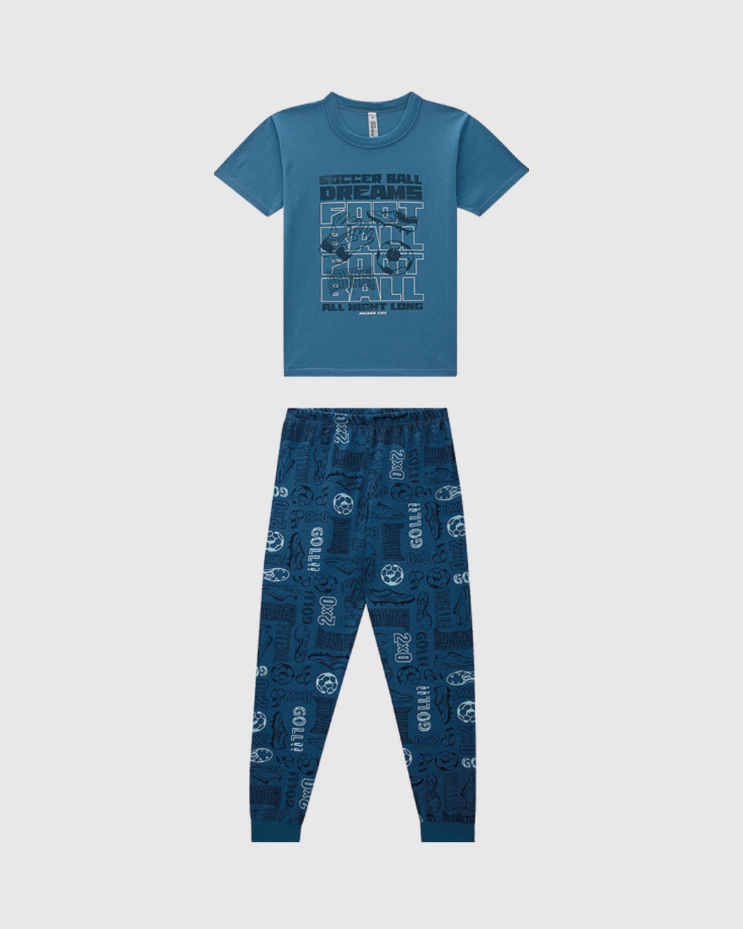 Pijama Longo Infantil Menino Soccer Ball Dreams All Night Long Malwee Kids - Imagem 18