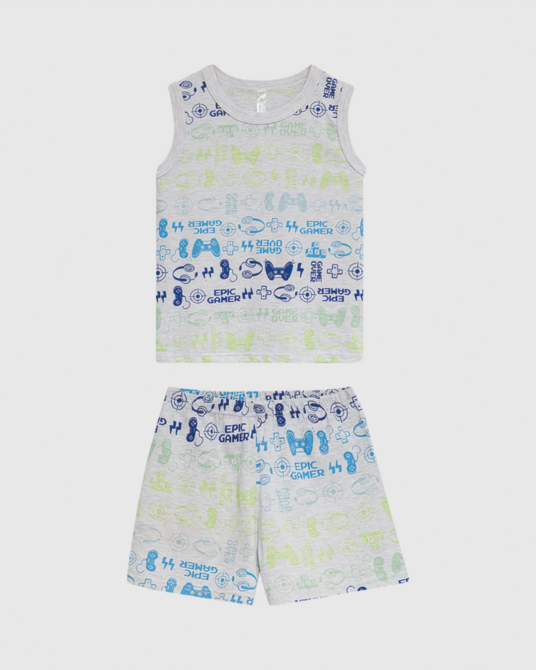 Pijama Curto Infantil Menino Regata E Shorts Estampado Algodão Malwee Kids - Imagem 20