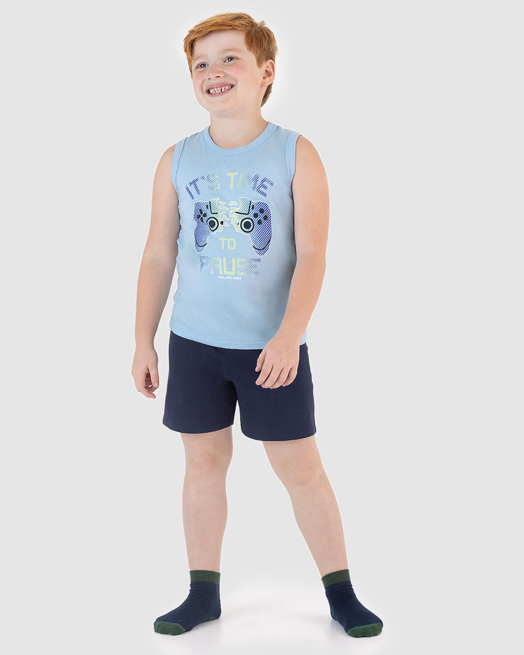 Pijama Infantil Menino Regata Estampada Em Algodão Malwee Kids - Imagem 16