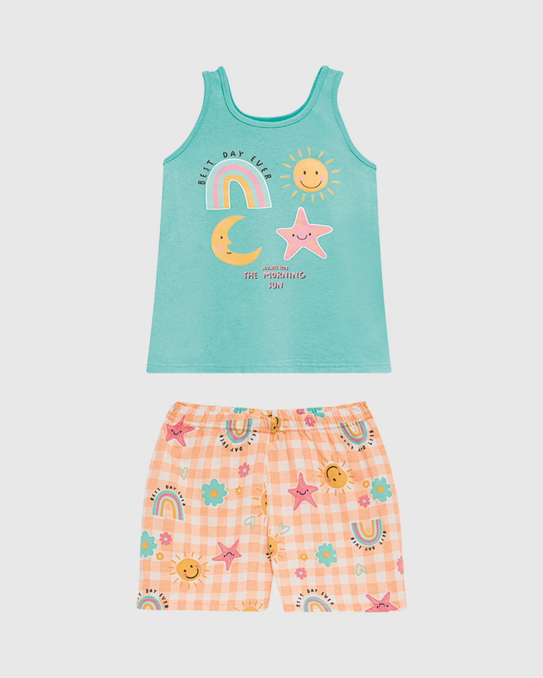 Pijama Curto Infantil Menina The Morning Sun Em Algodão Malwee Kids - Imagem 10