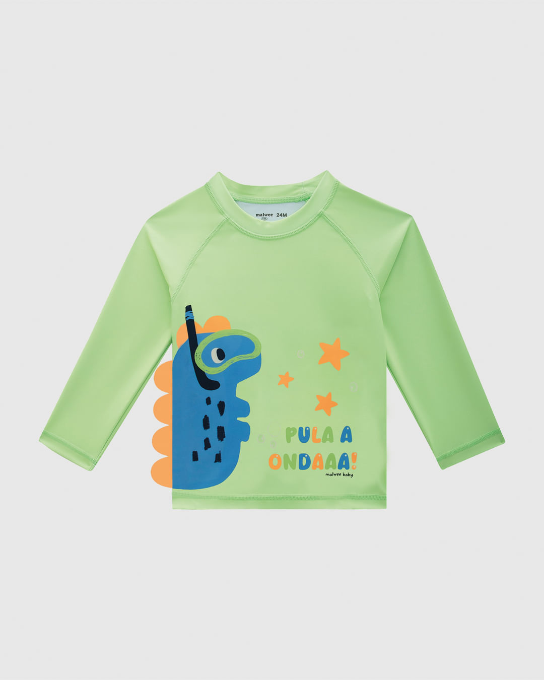 Camiseta Praia Bebê Unissex Aplique Interativo Em Malha UV50+ Malwee Kids - Imagem 10