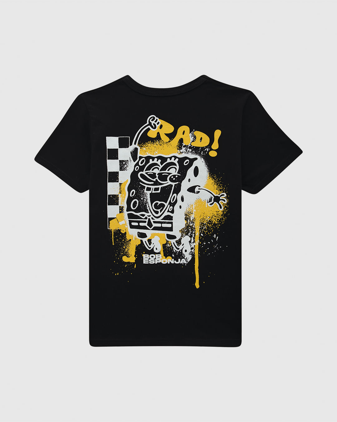 Camiseta Infantil Menino Rad! Bob Esponja Estampa Frente E Costas Malwee Kids - Imagem 6
