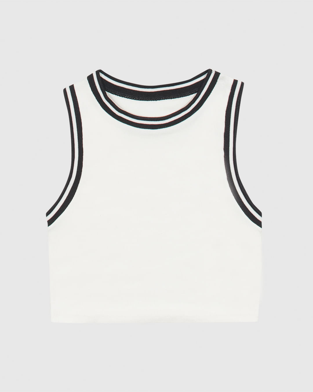 Regata Cropped Menina Detalhe Costura Retilínea Em Ribana Malwee Kids - Imagem 6