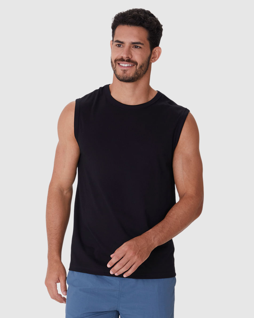 Regata Básica Masculina Machão Decote Redondo Em Algodão - Imagem 16