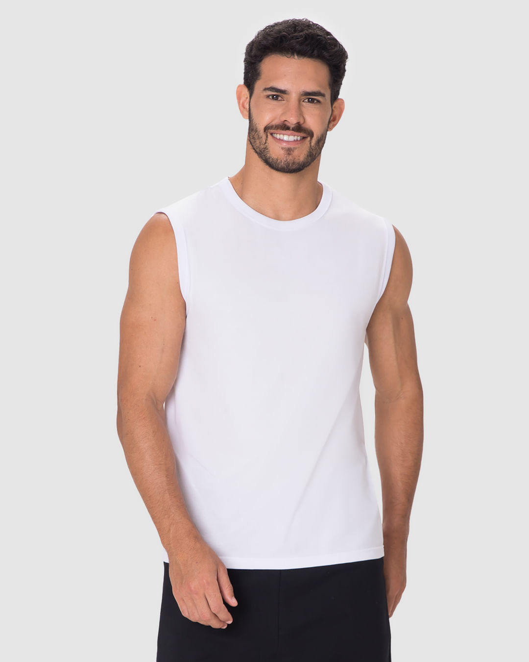 Regata Básica Masculina Machão Decote Redondo Em Algodão - Imagem 6