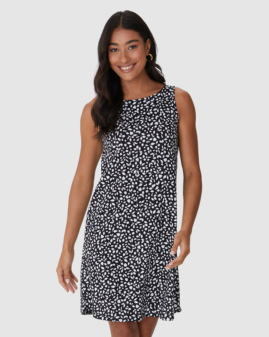 Vestido Feminino Regata Estampado Em Algodão - Imagem 16