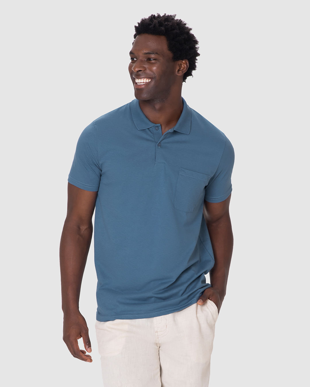 Camisa Polo Básica Masculina Gola Esporte Em Algodão - Imagem 11