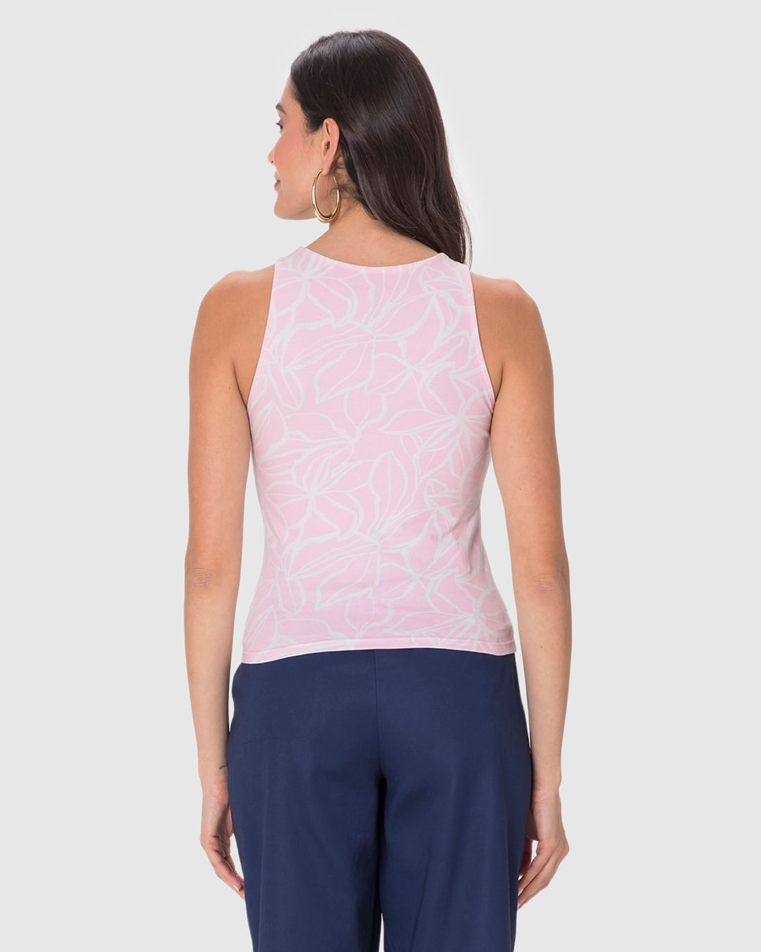 Regata Justa Feminina Estampada Em Algodão - Imagem 22