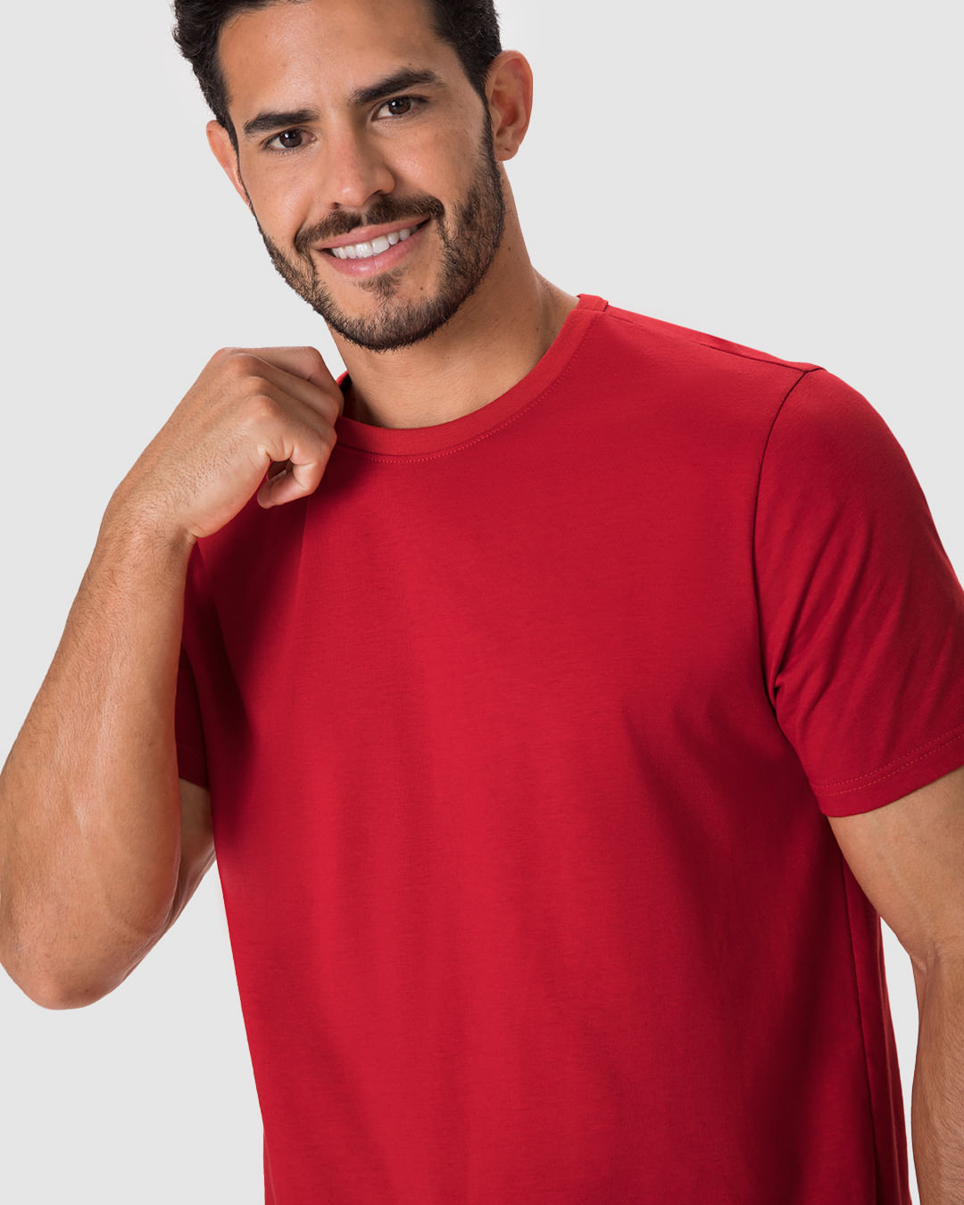 Camiseta Essencial Masculina Etiqueta Estampada Em Algodão - Imagem 23