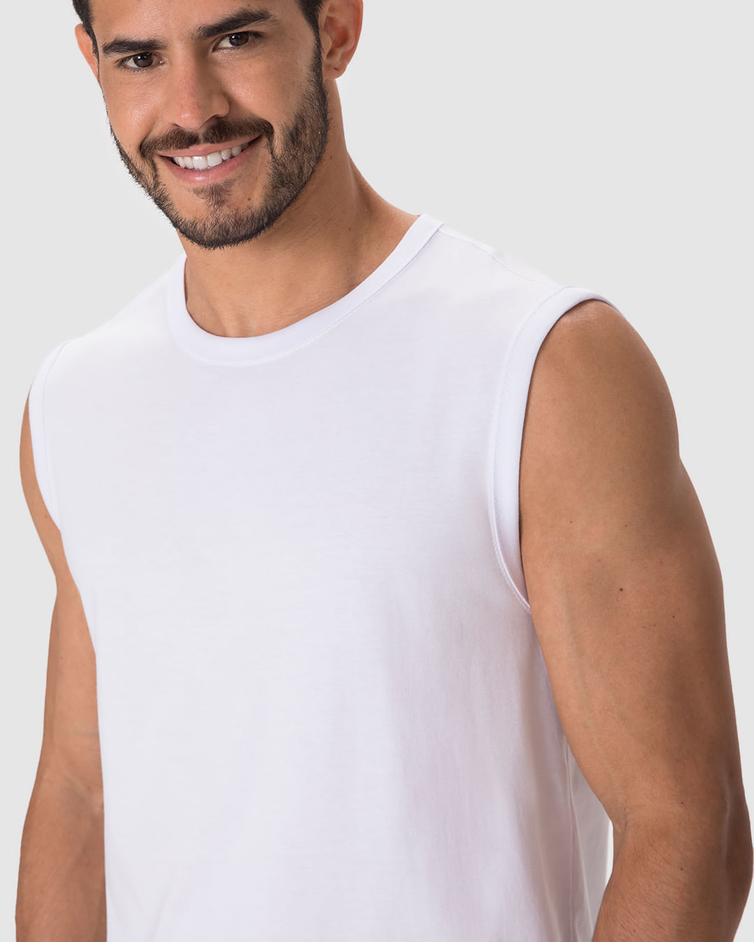 Regata Básica Masculina Machão Decote Redondo Em Algodão - Imagem 18