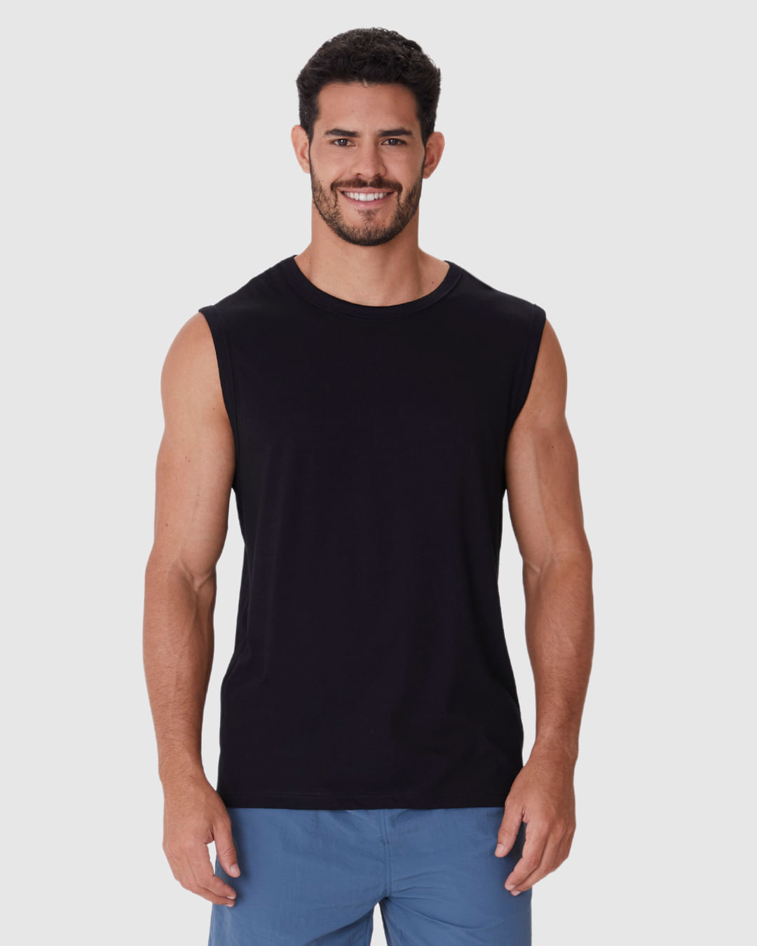 Regata Básica Masculina Machão Decote Redondo Em Algodão - Imagem 14