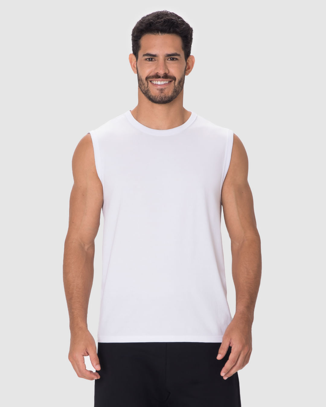 Regata Básica Masculina Machão Decote Redondo Em Algodão - Imagem 4