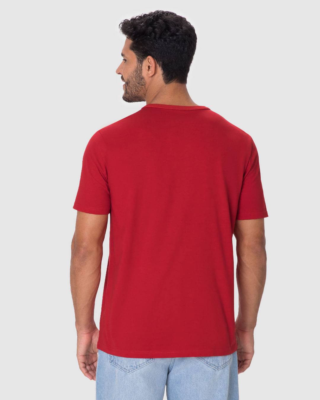 Camiseta Essencial Masculina Etiqueta Estampada Em Algodão - Imagem 15