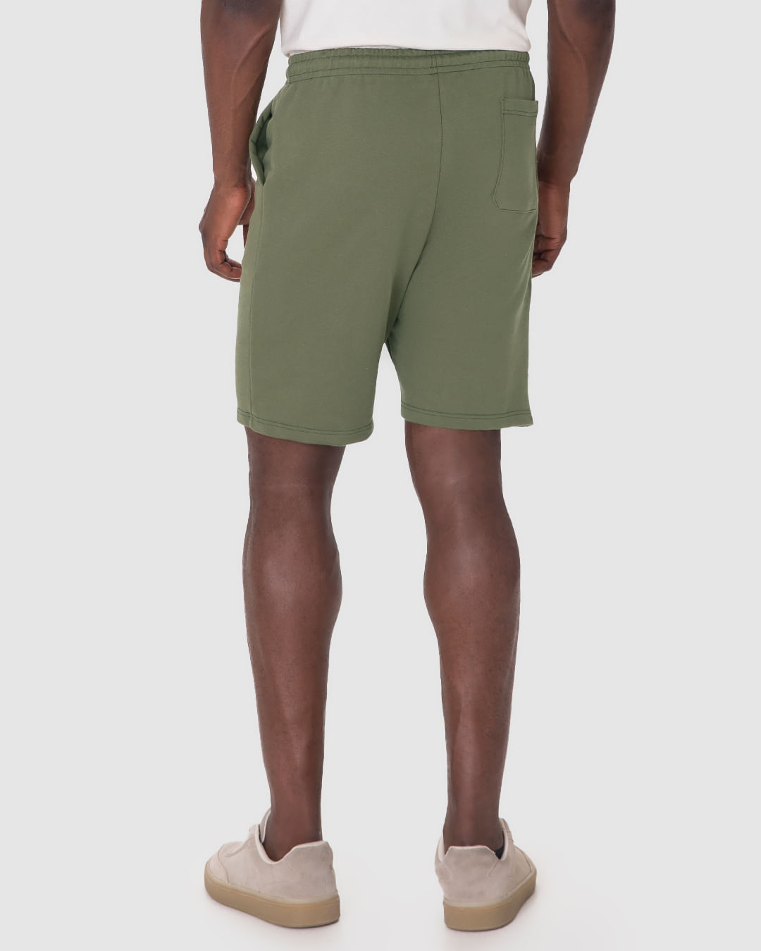 Bermuda Básica Masculina Comfort Bolso Costas Em Moletom - Imagem 15