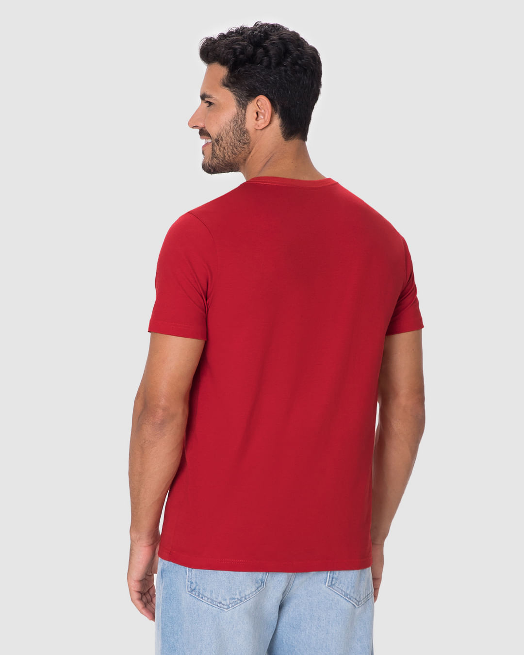 Camiseta Ícone Masculina Slim Bordado Frontal Em Algodão - Imagem 15