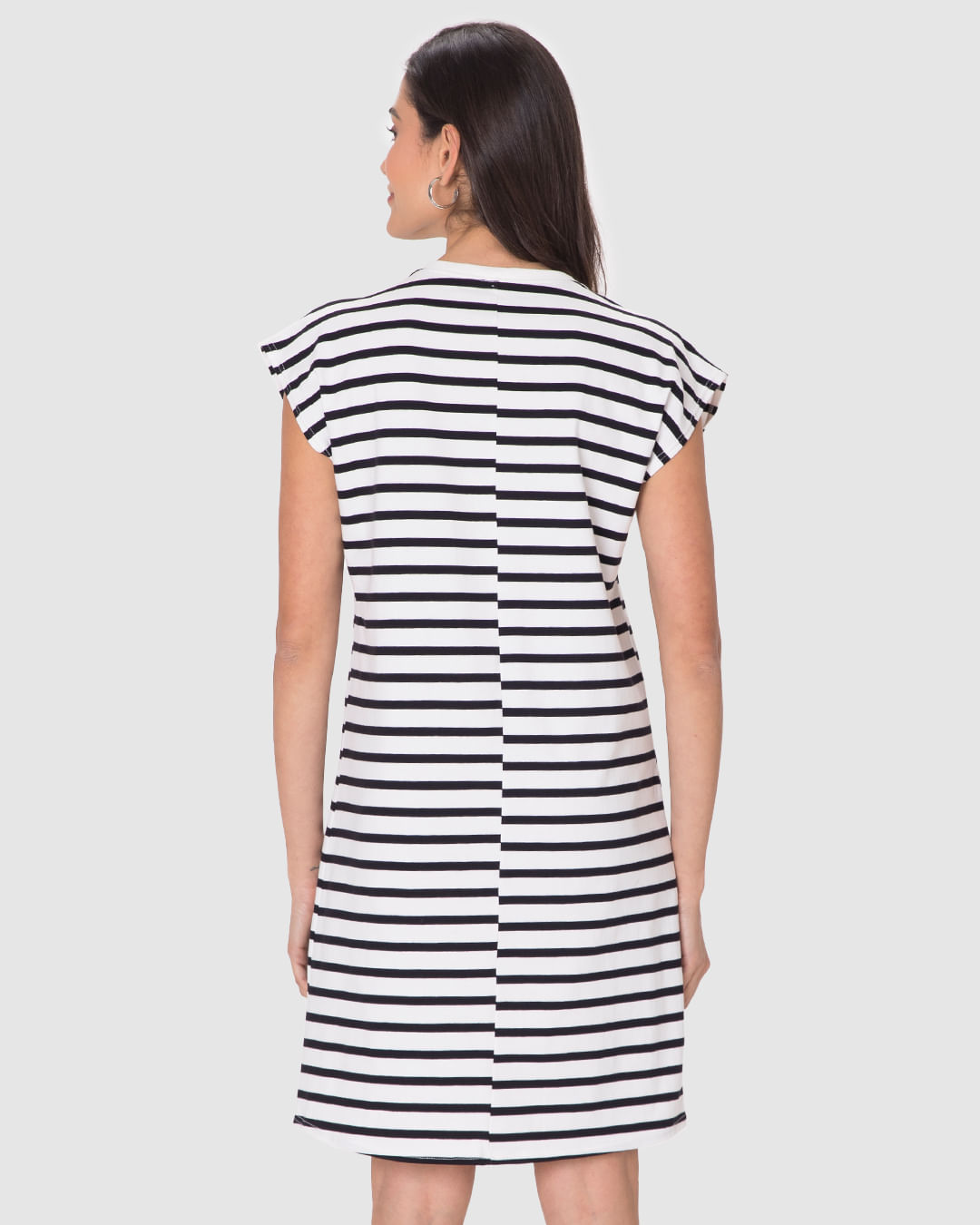 Vestido Feminino Muscle Tee Em Malha Listrada - Imagem 10