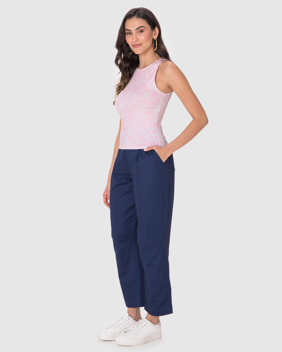 Regata Justa Feminina Estampada Em Algodão - Imagem 10