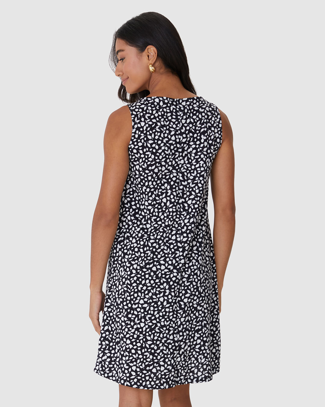 Vestido Feminino Regata Estampado Em Algodão - Imagem 10