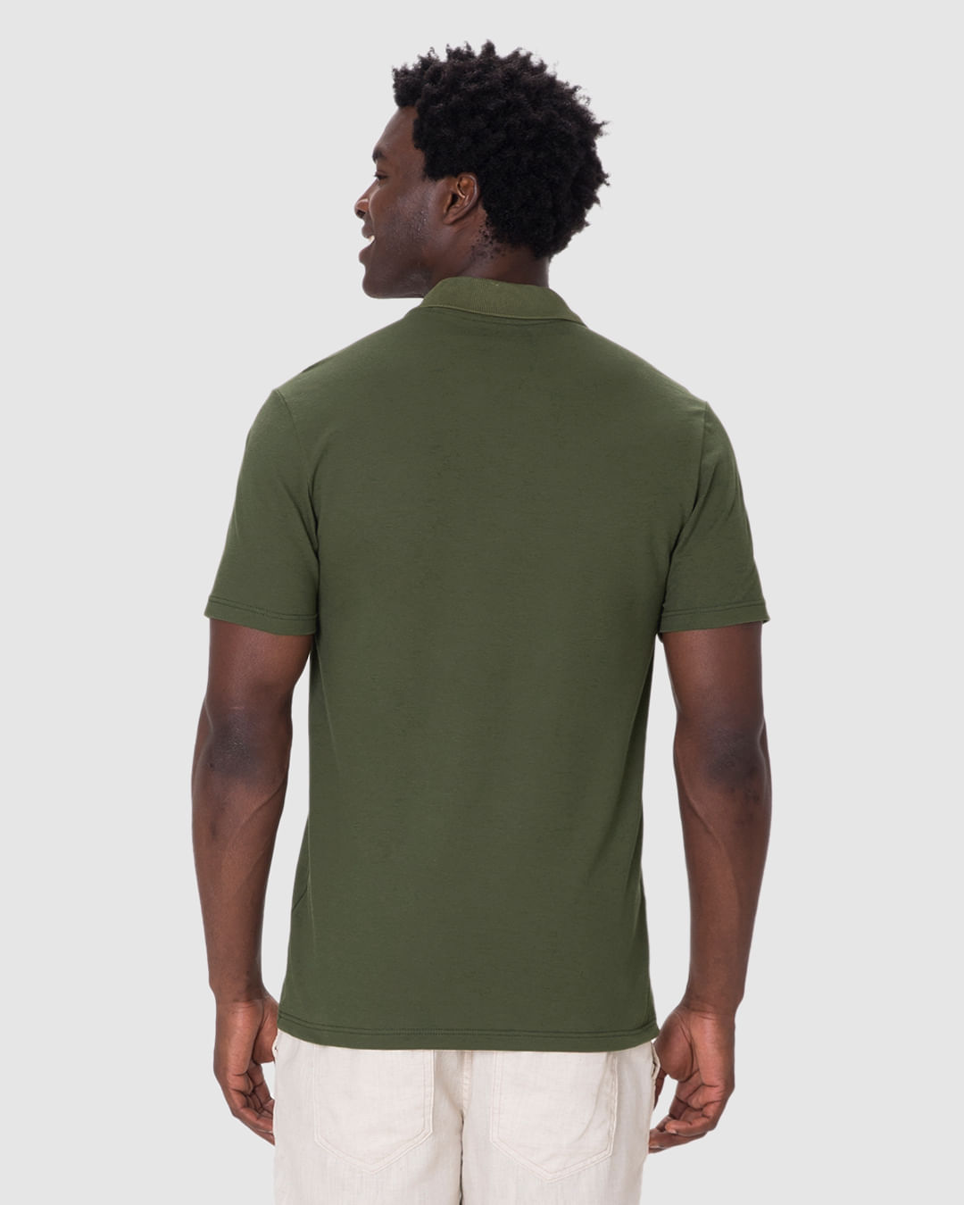 Camisa Polo Básica Masculina Gola Retilínea Em Piquet Stretch - Imagem 15