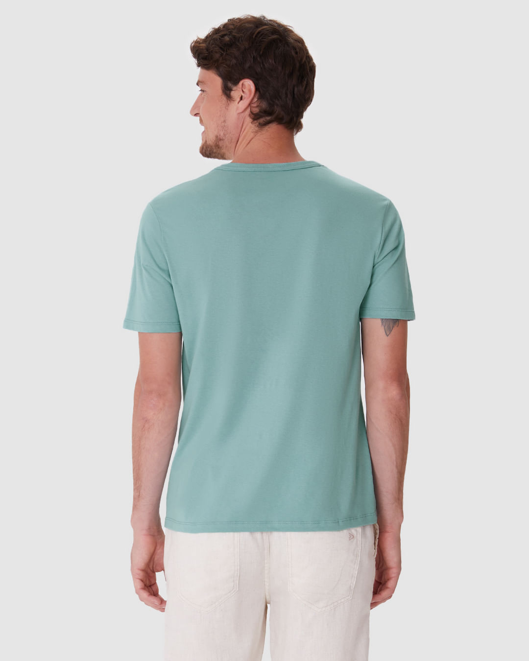 Camiseta Básica Masculina Gola V Em Algodão - Imagem 25