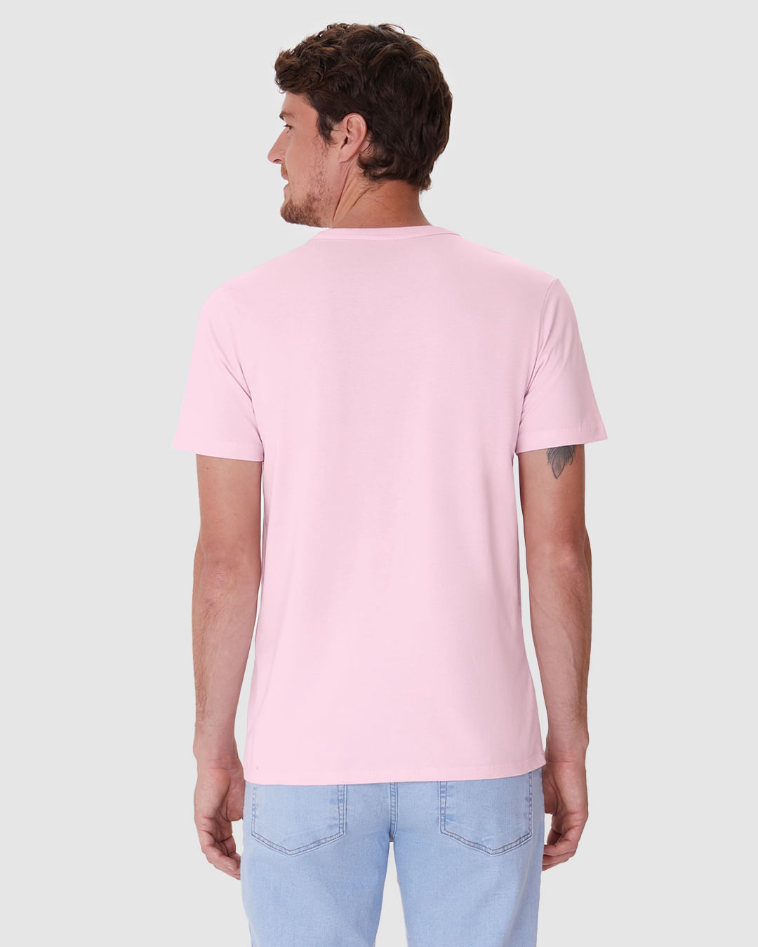 Camiseta Básica Masculina Gola V Em Algodão - Imagem 10