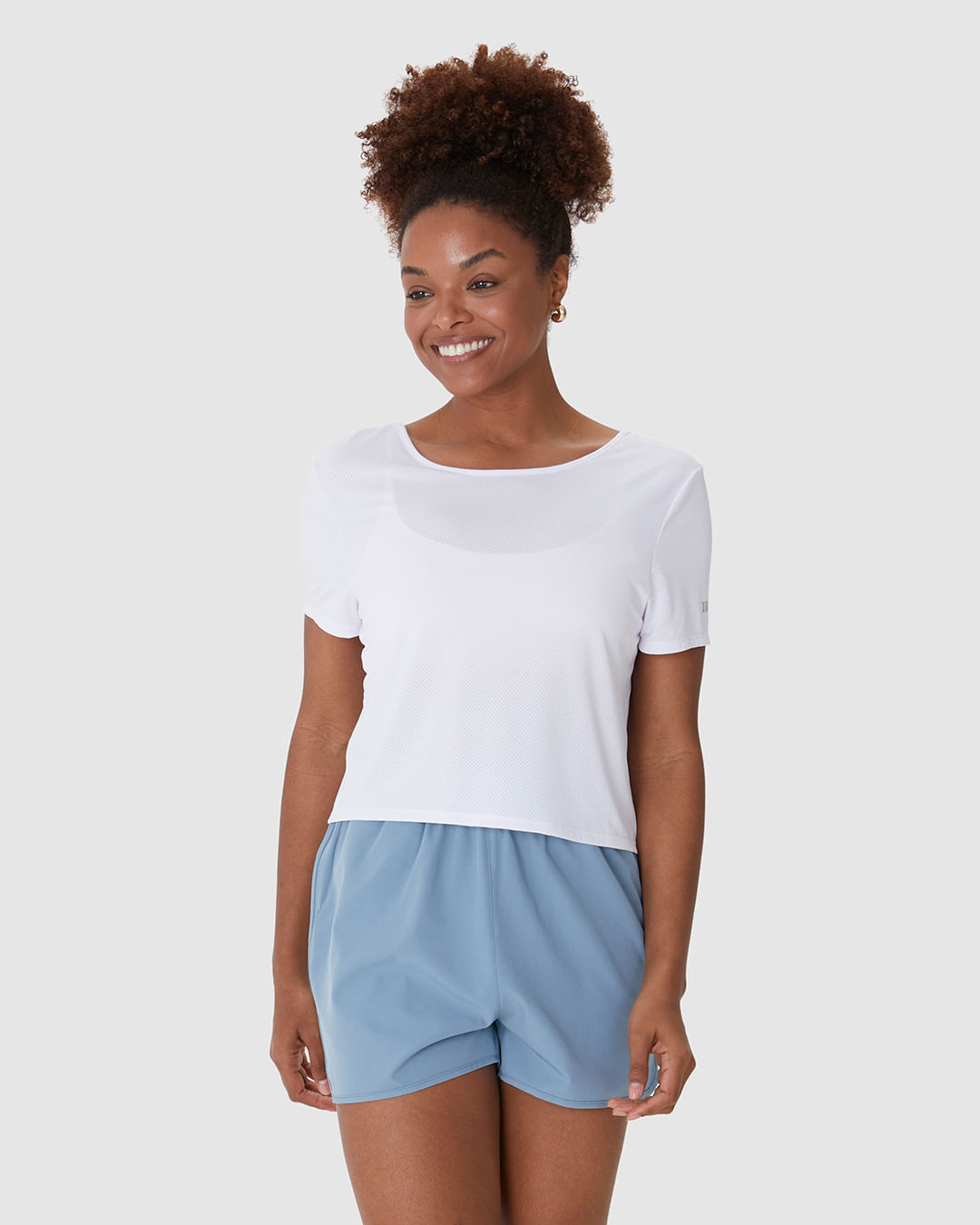 Blusa Esportiva Feminina Cropped Decote Canoa Duas Formas de Uso em Malha Dry Malwee Active