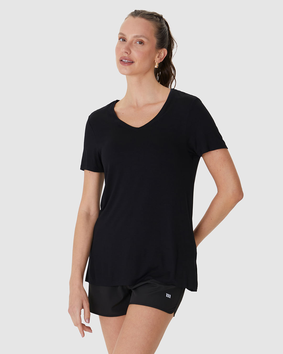 Blusa Esportiva Feminina Reta Fenda Lateral Em Viscose Stretch Malwee Active - Imagem 19
