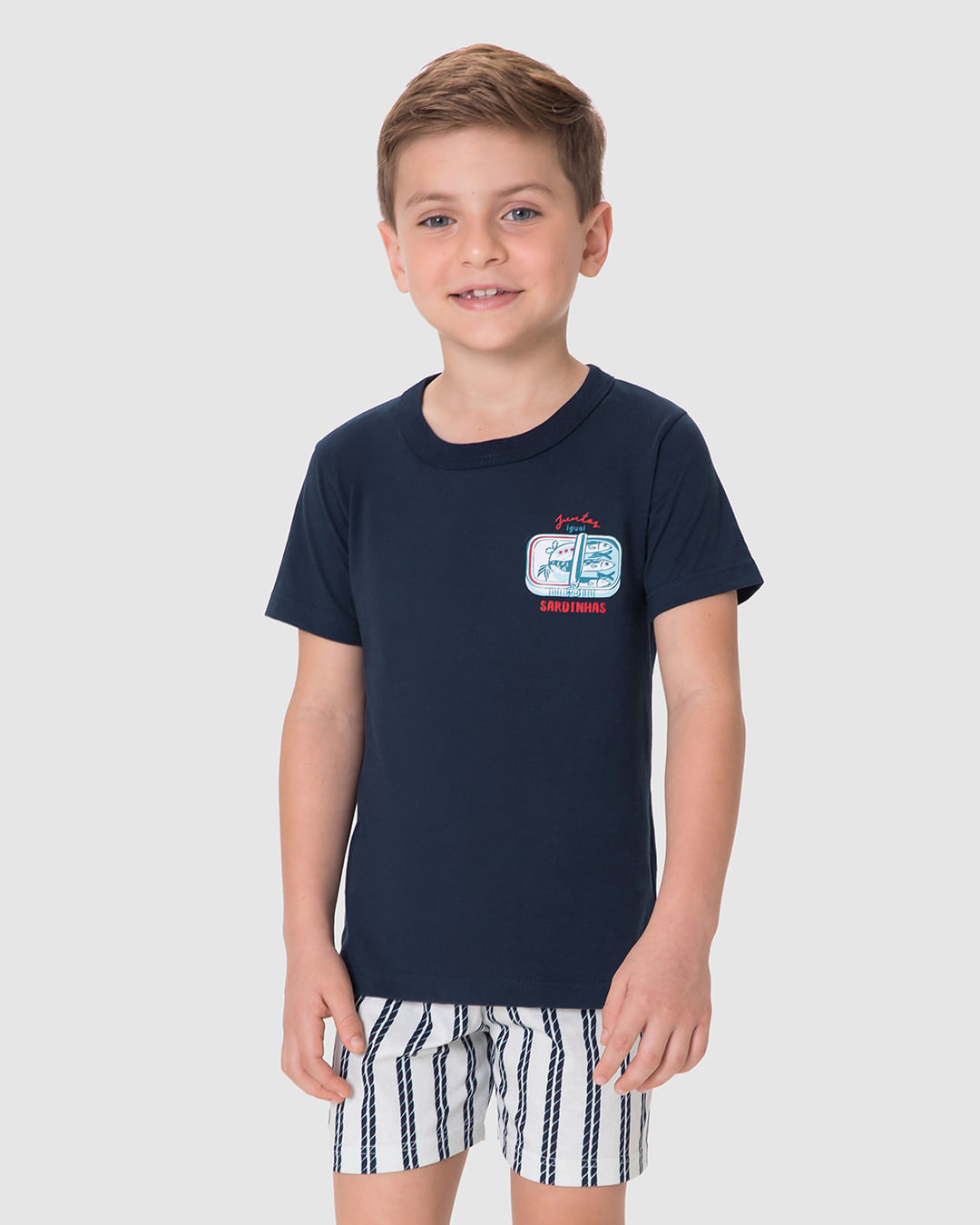 Pijama Infantil Menino Estampa Sardinhas Em Algodão Malwee Kids - Imagem 25