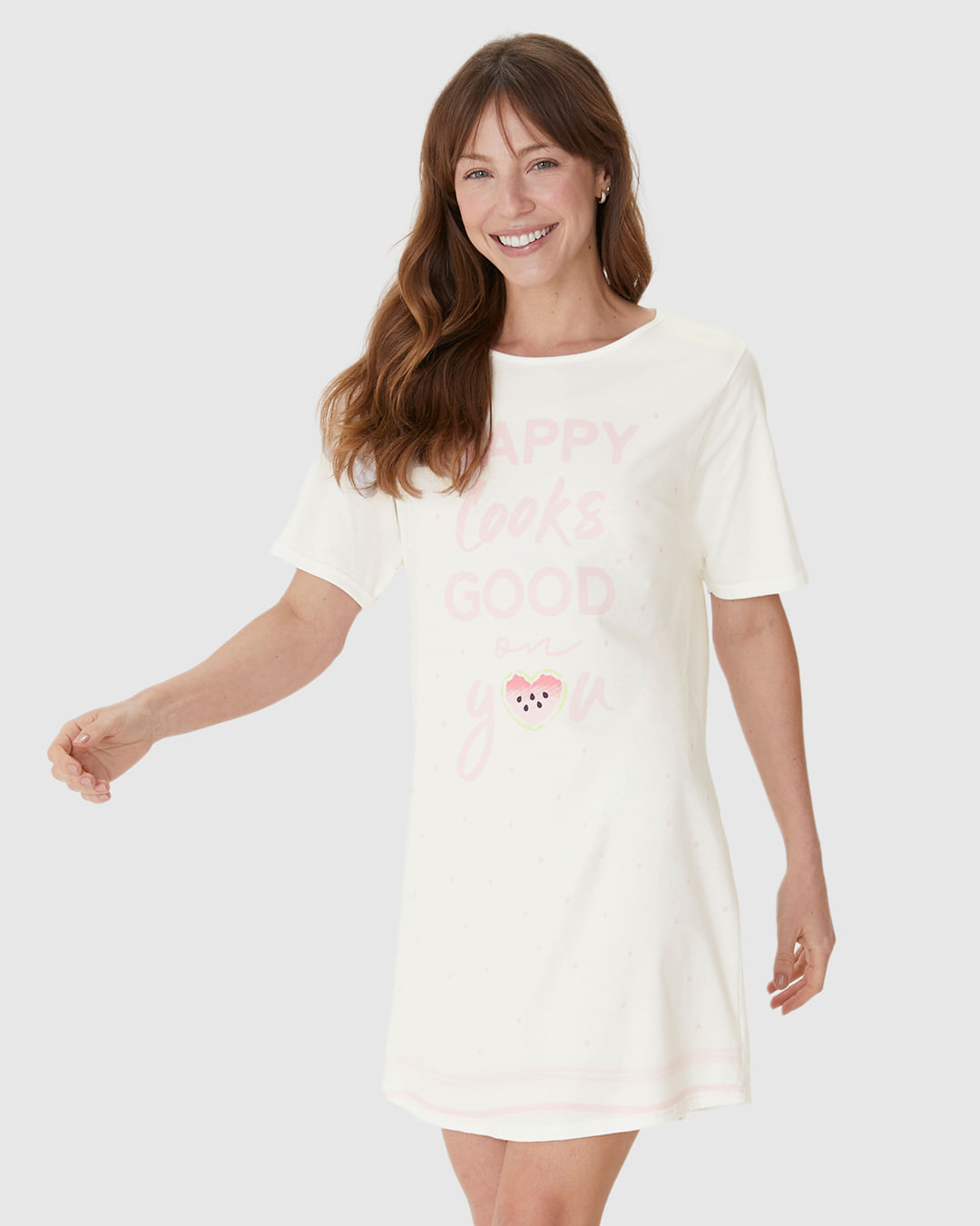 Camisola T-Shirt Feminina Com Estampa Em Algodão - Imagem 11