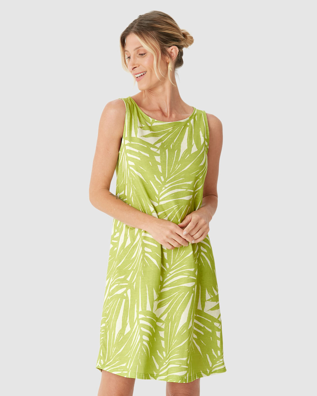 Vestido Feminino Regata Estampado Em Algodão - Imagem 21