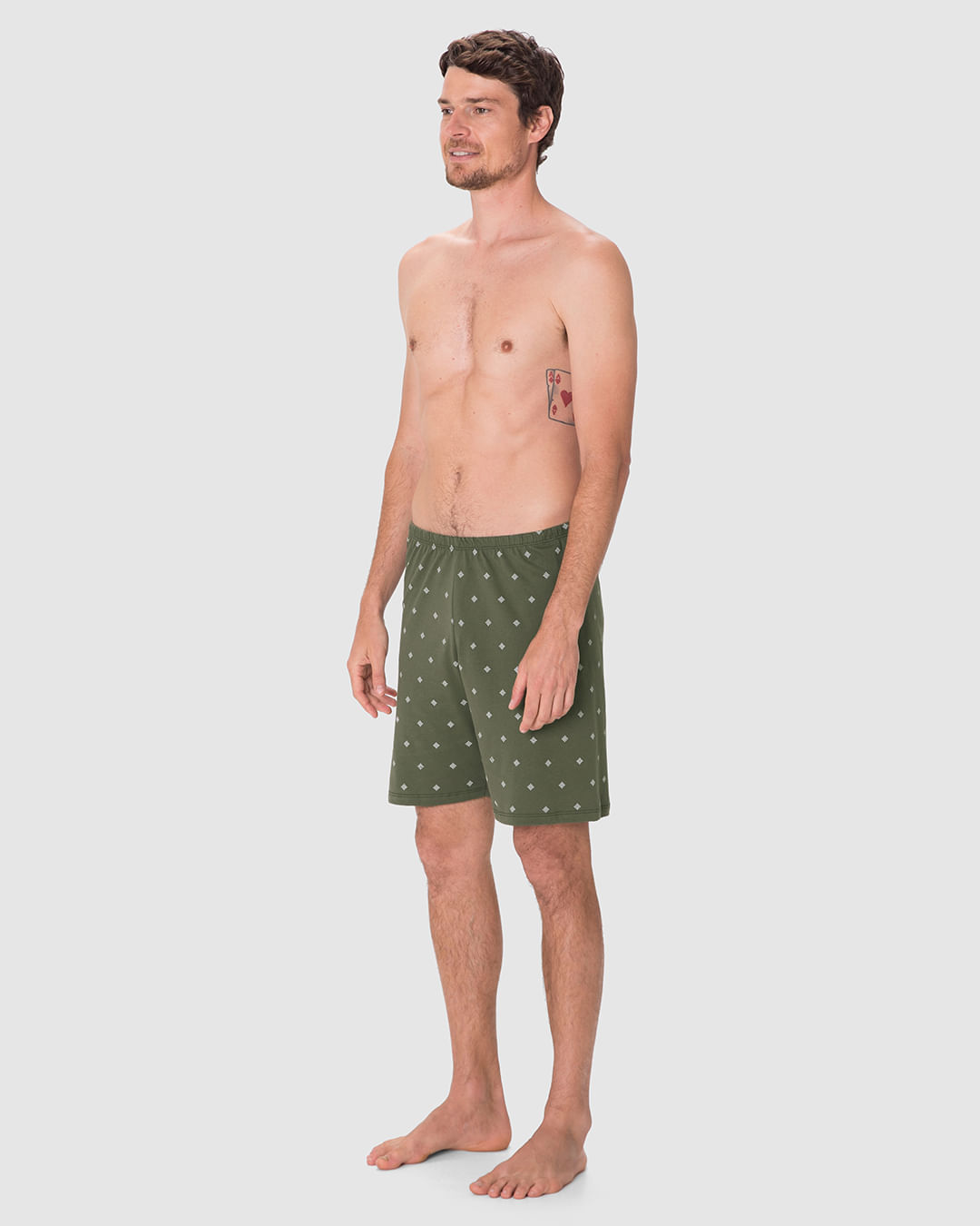 Shorts Masculino De Pijama Estampado Em Algodão - Imagem 22