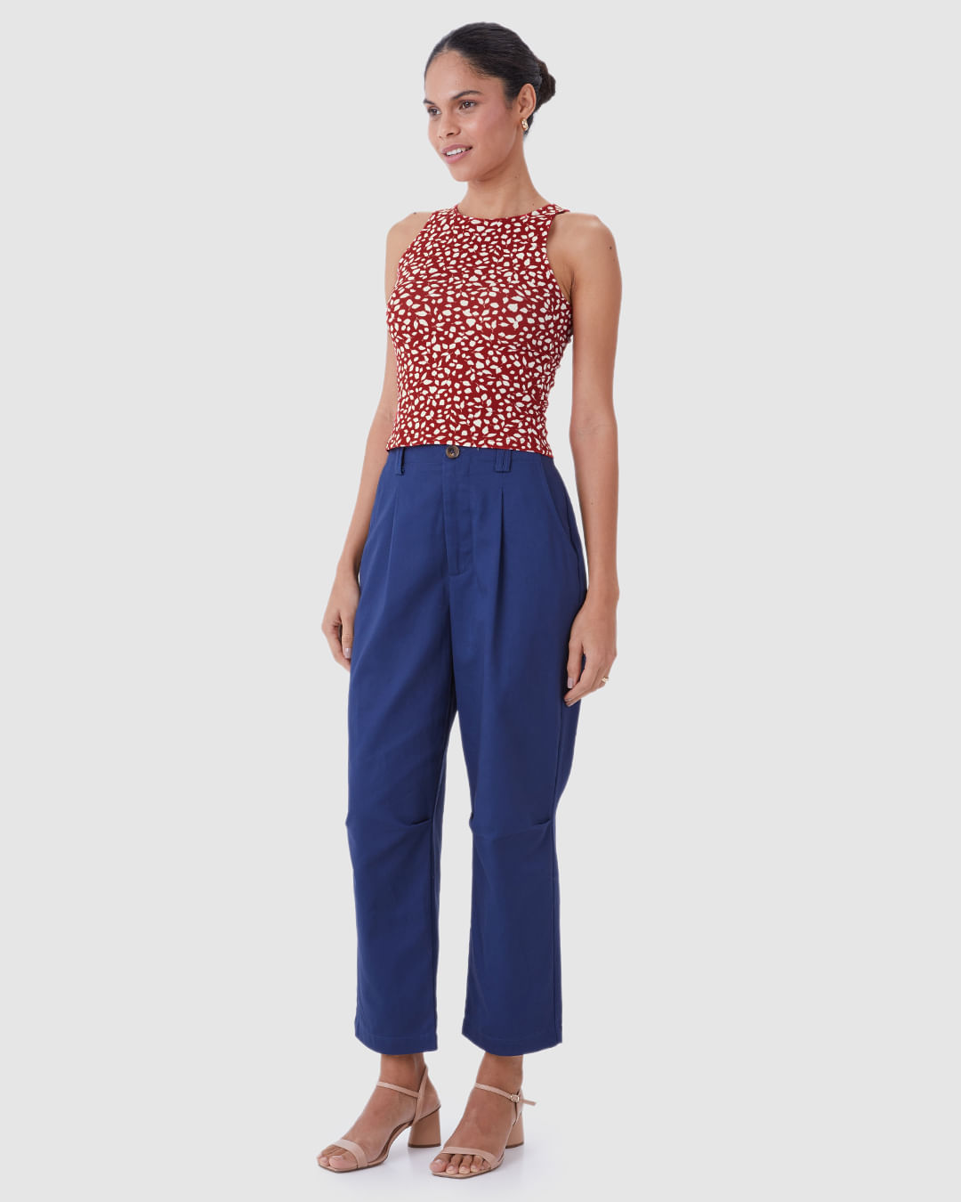 Regata Justa Feminina Estampada Em Algodão - Imagem 2