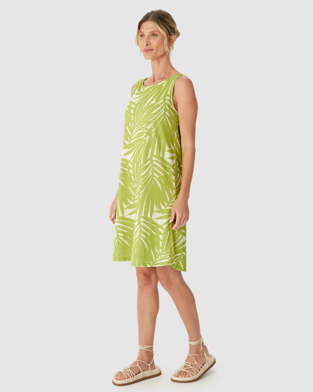 Vestido Feminino Regata Estampado Em Algodão - Imagem 22