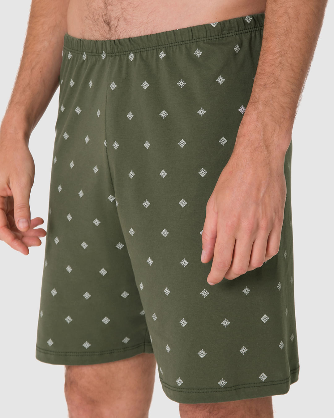 Shorts Masculino De Pijama Estampado Em Algodão - Imagem 18
