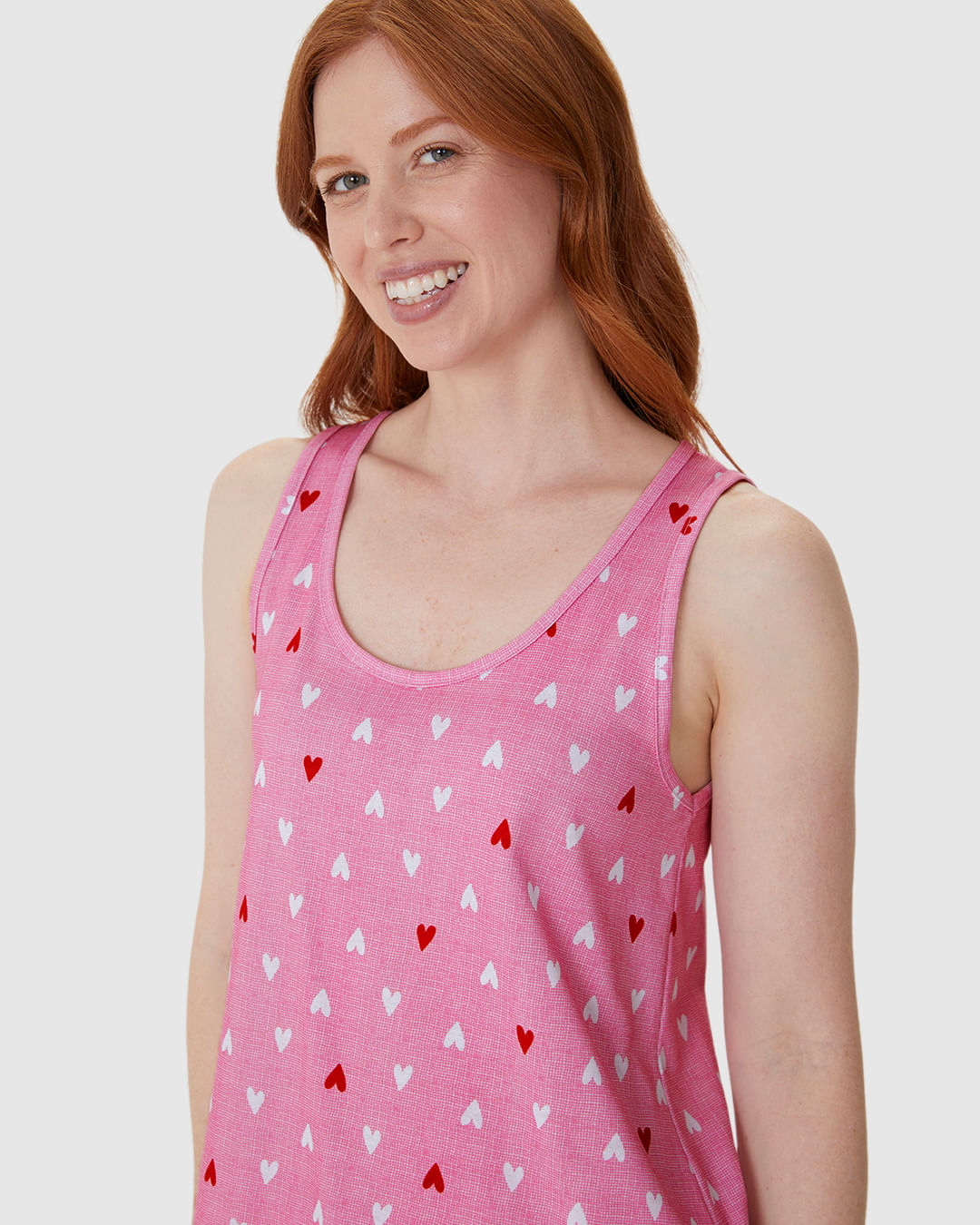 Pijama Curto Feminino Regata Estampa Digital Em Algodão - Imagem 8