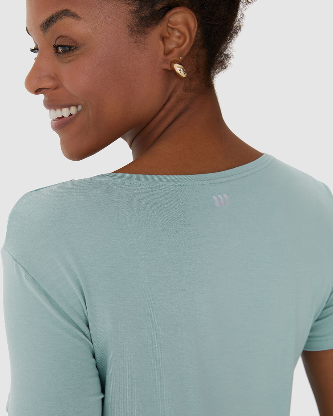 Blusa Esportiva Feminina Reta Fenda Lateral Em Viscose Stretch Malwee Active - Imagem 3