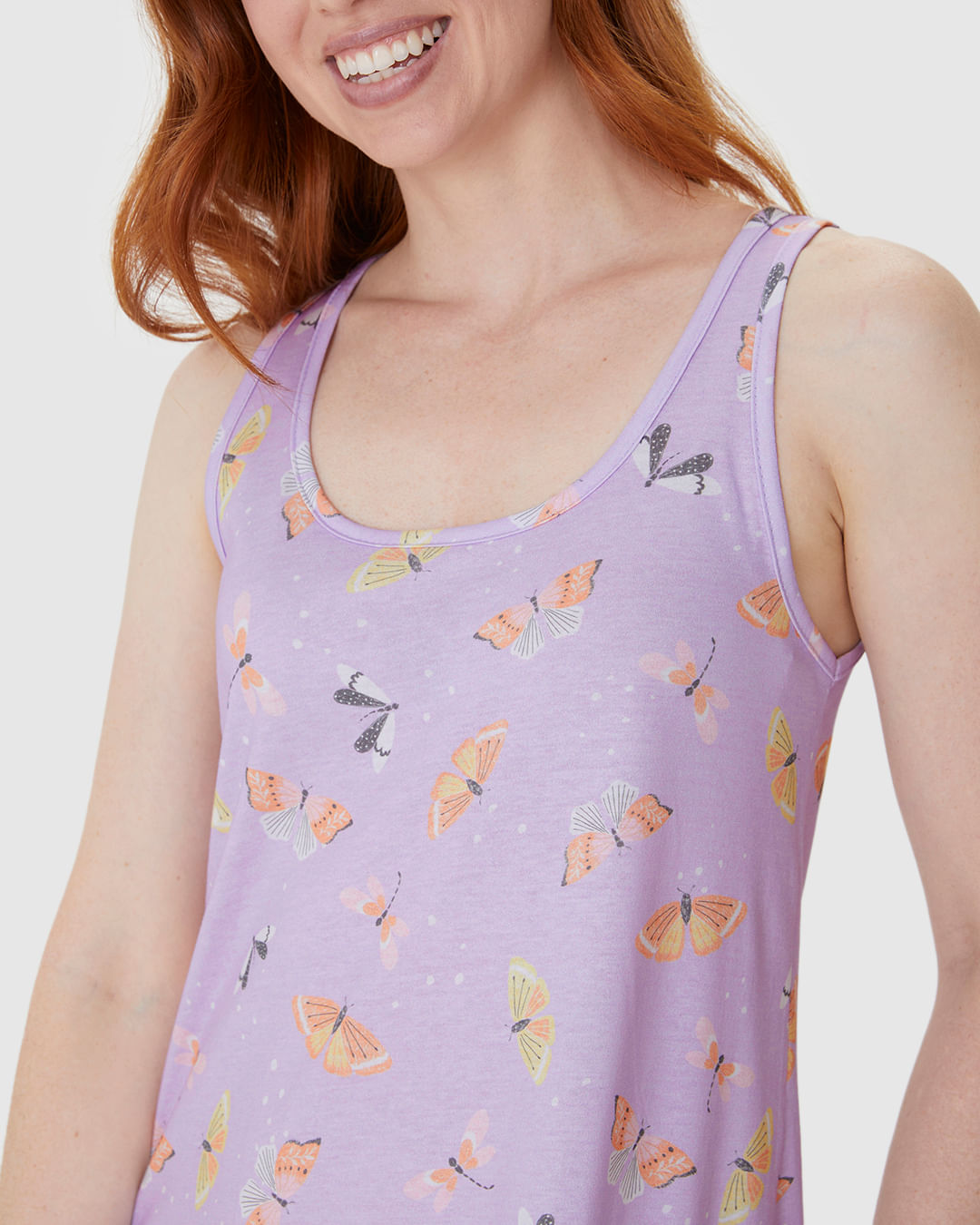 Camisola Feminina Slim Nadador Estampa Digital Em Algodão - Imagem 8