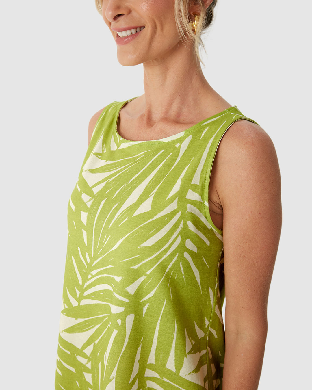 Vestido Feminino Regata Estampado Em Algodão - Imagem 18