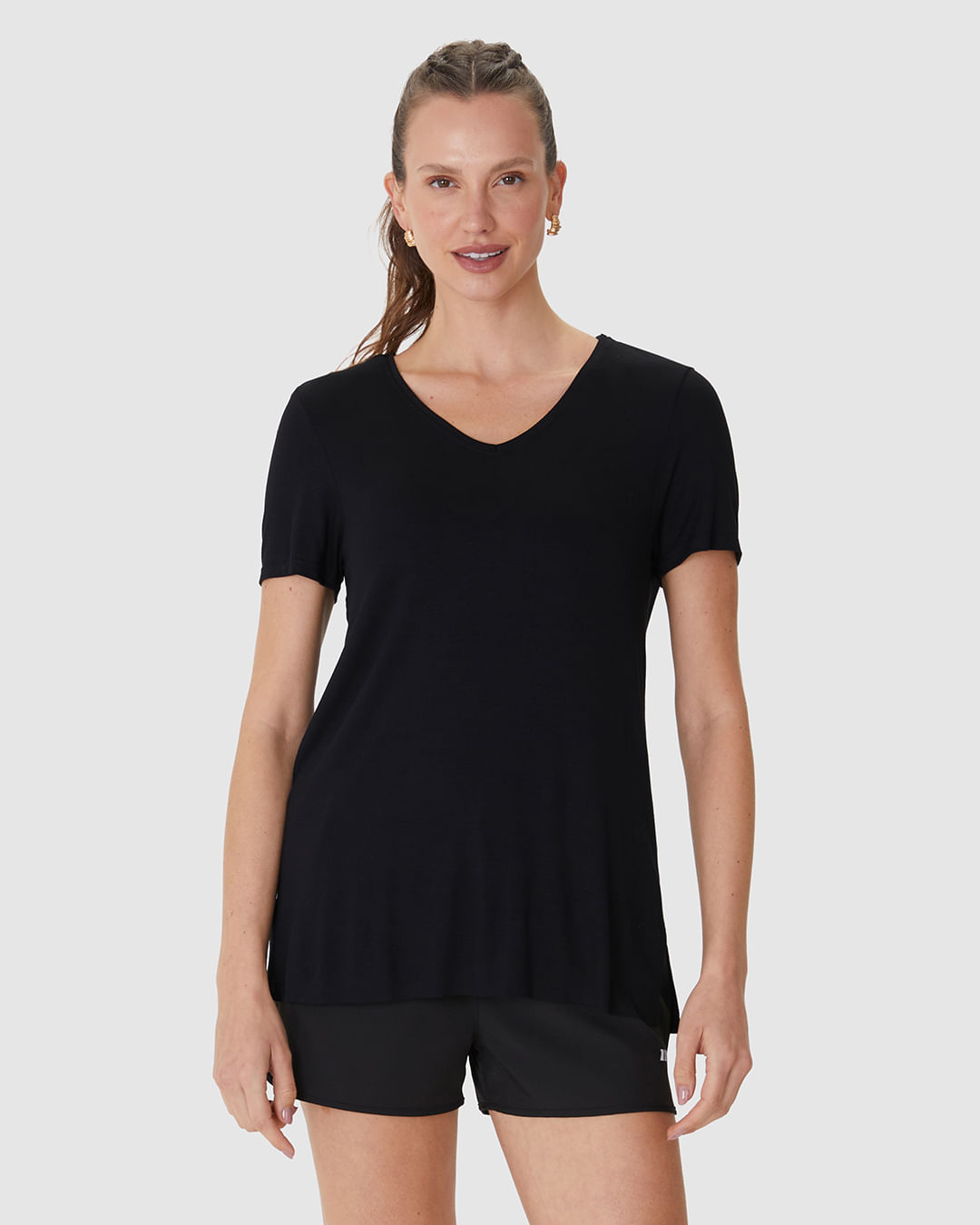 Blusa Esportiva Feminina Reta Fenda Lateral Em Viscose Stretch Malwee Active - Imagem 16
