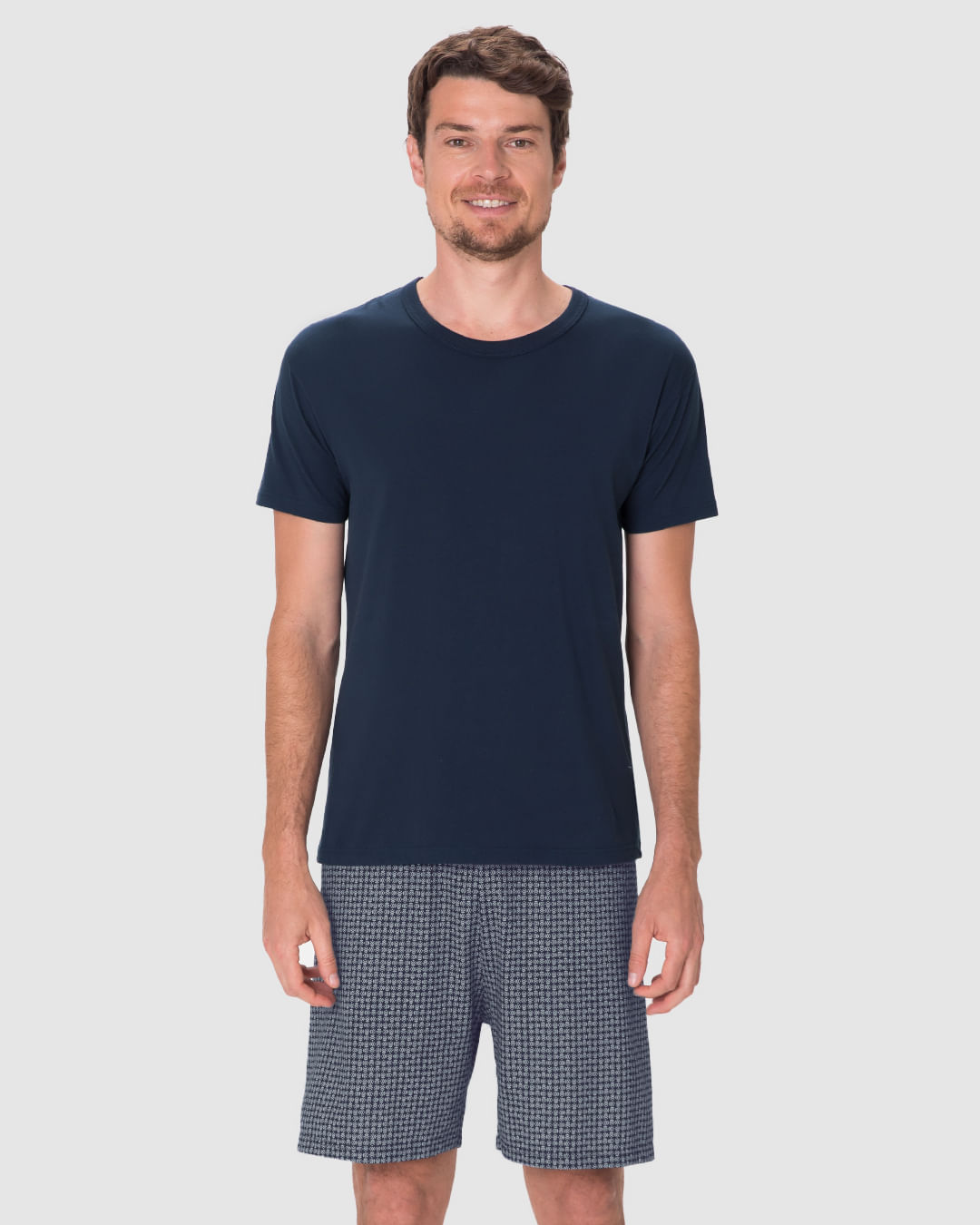 Pijama Curto Masculino Shorts Estampa Digital Em Algodão - Imagem 19