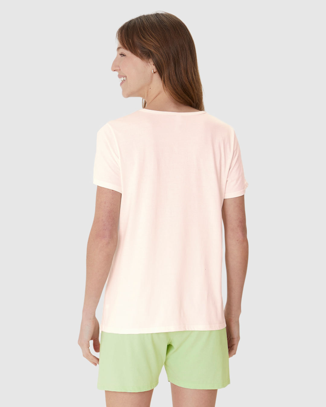 Pijama Curto Feminino Blusa Dog And Watermelon Em Algodão - Imagem 20