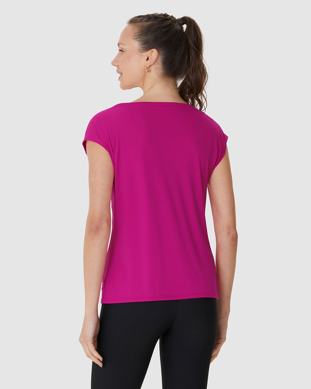 Blusa Esportiva Feminina Living On The Move Em Malha Dry E Proteção UV50+ Malwee Active - Imagem 5