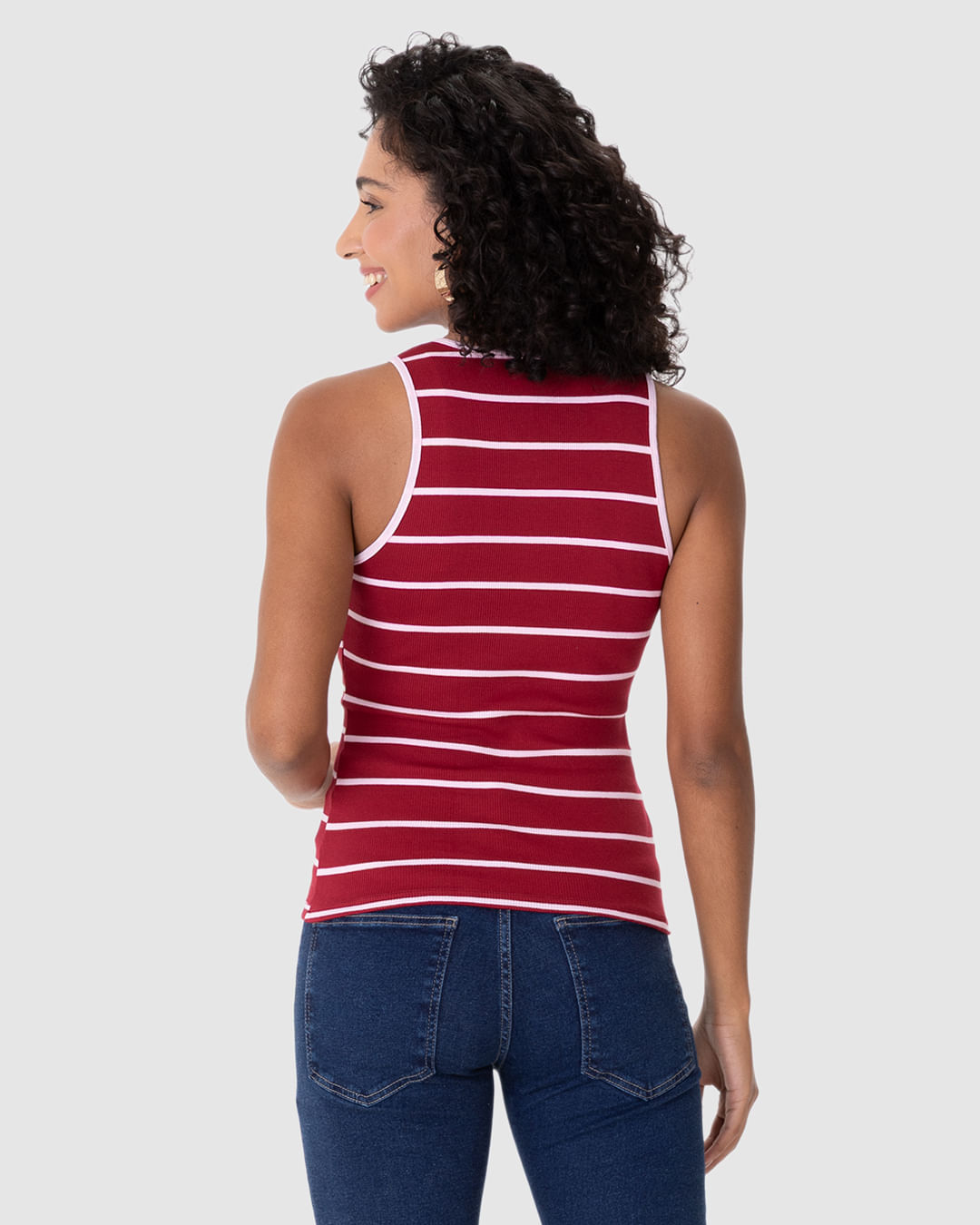 Regata Justa Feminina Listrada Em Ribana - Imagem 20