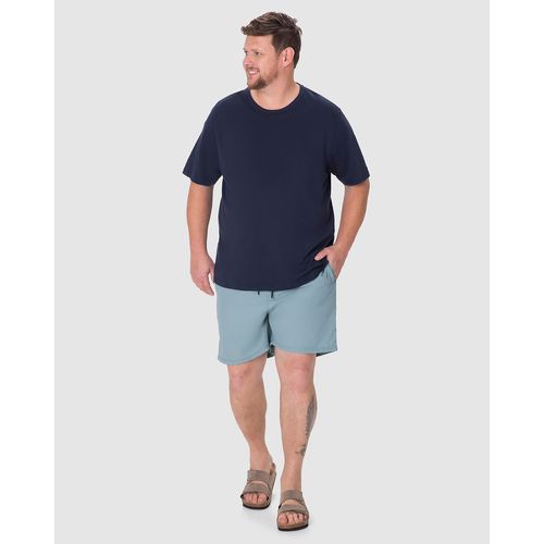 Shorts Masculino Plus Size Slim Cadarço Frontal em Poliamida