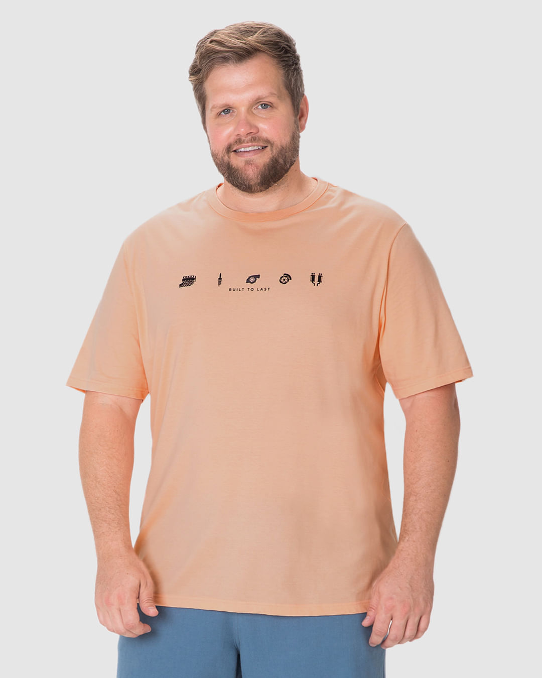 Camiseta Masculina Plus Size Estampa Built To Last Em Algodão - Imagem 11
