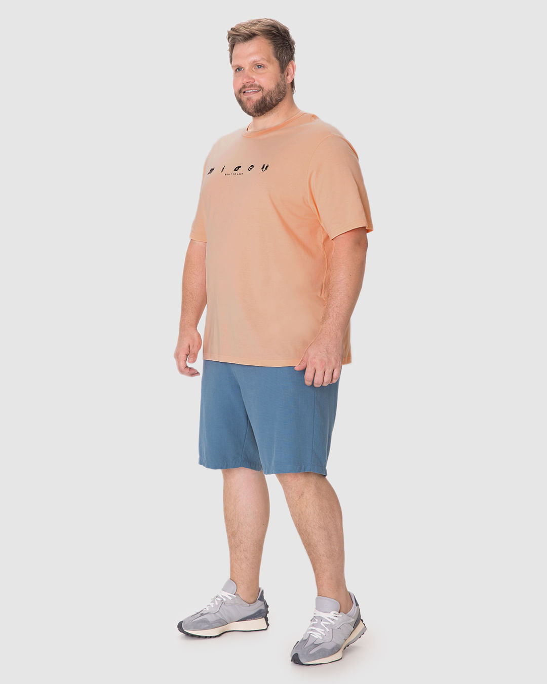 Camiseta Masculina Plus Size Estampa Built To Last Em Algodão - Imagem 12