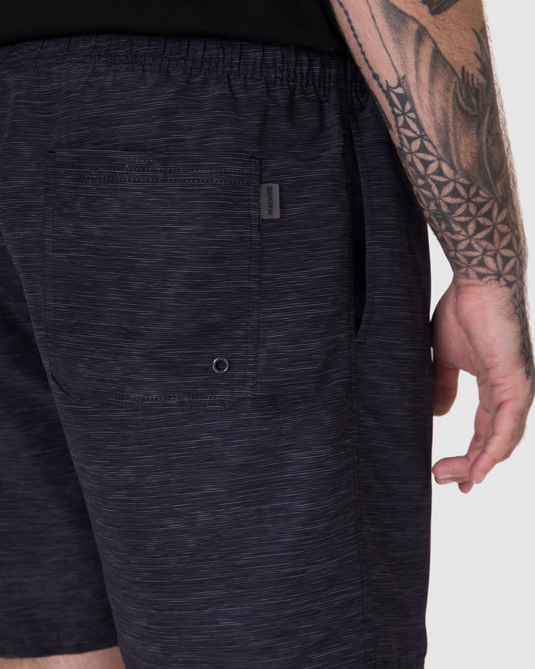 Shorts Masculino Plus Size Cós Com Cadarço Funcional Em Tafetá - Imagem 18