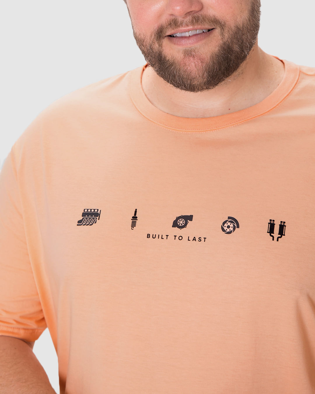 Camiseta Masculina Plus Size Estampa Built To Last Em Algodão - Imagem 3