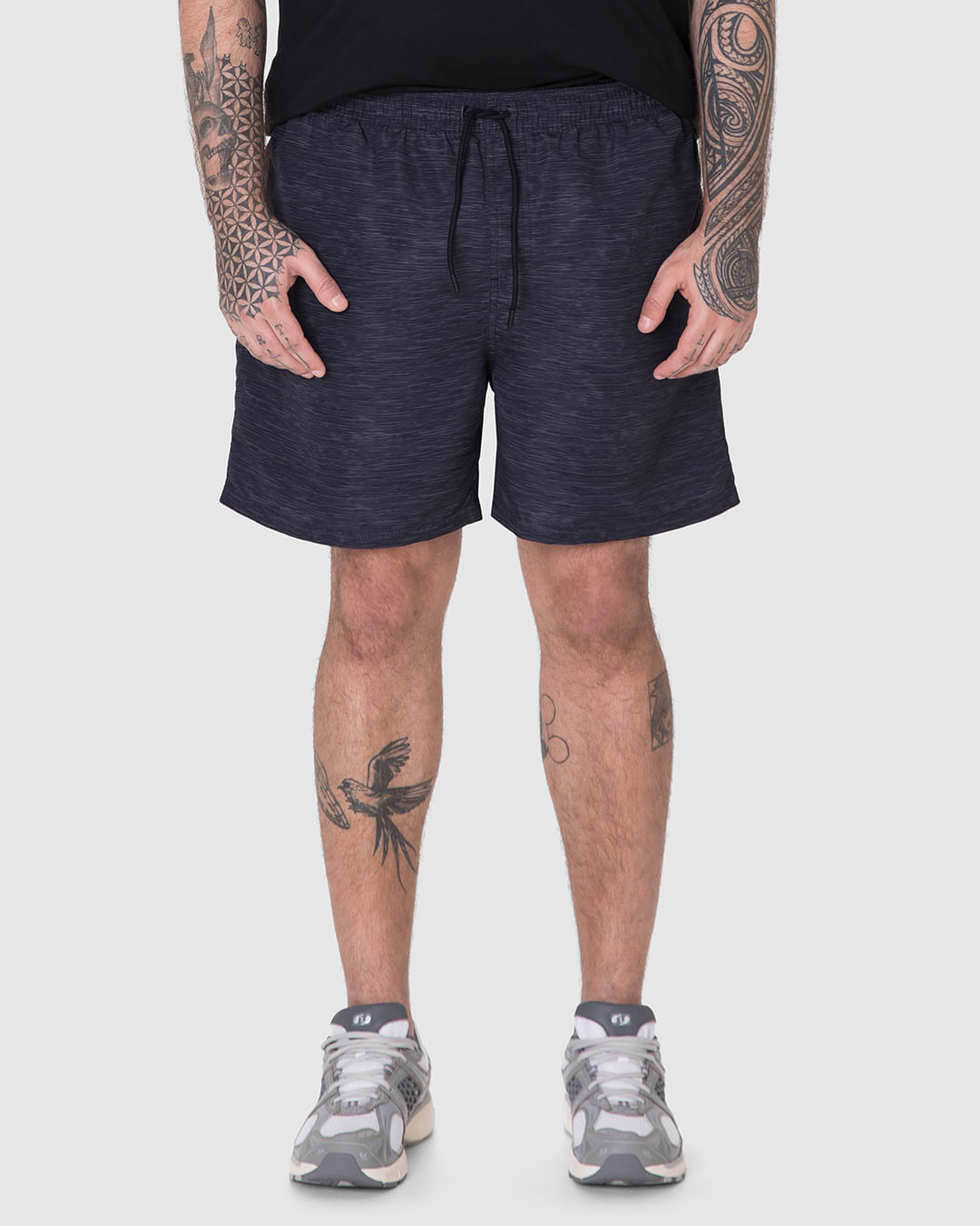 Shorts Masculino Plus Size Cós Com Cadarço Funcional Em Tafetá - Imagem 9